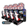 Sega Race TV 4-player linked setup by Sega Amusements