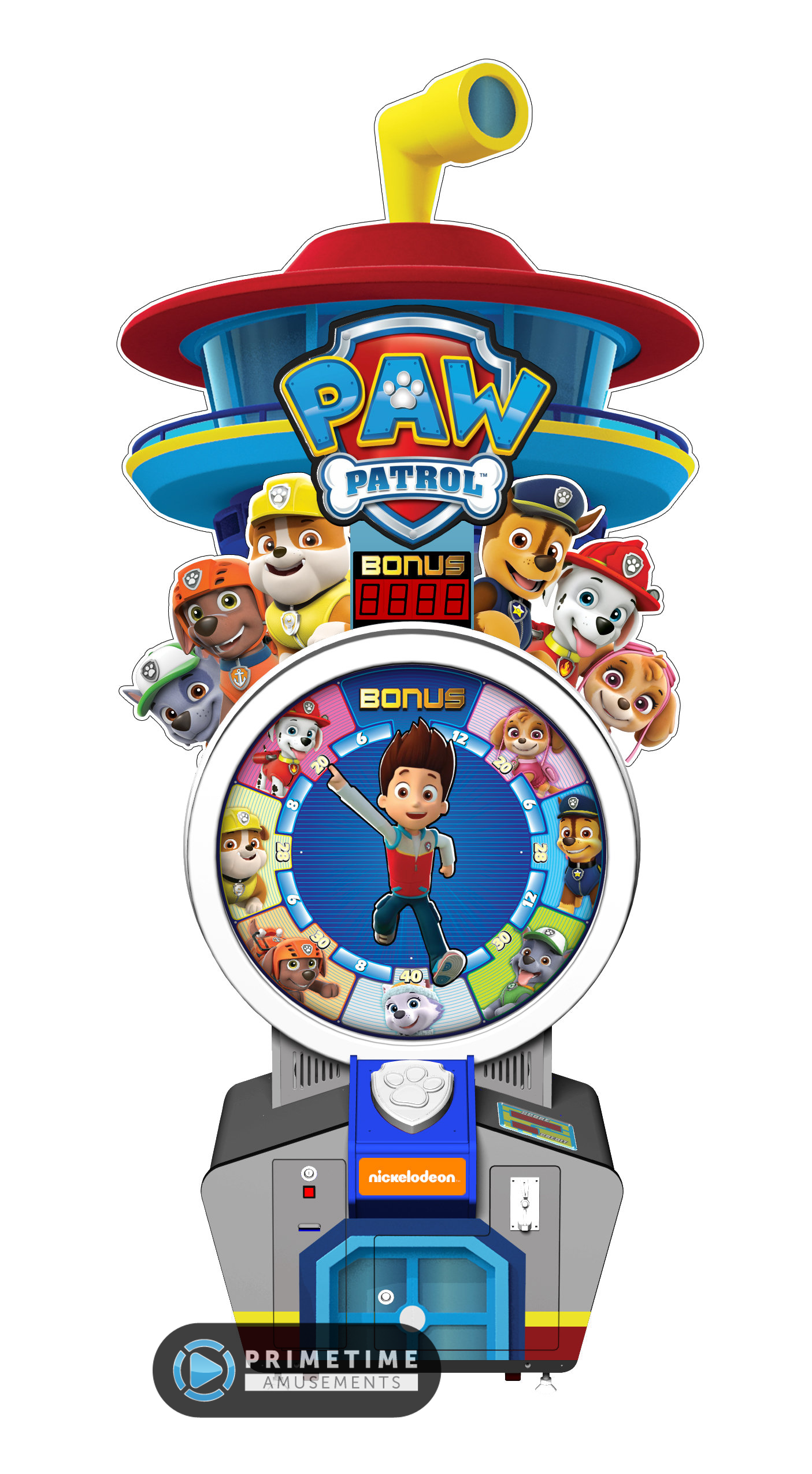Paw Patrol redemption arcade game by Andamiro and Nickelodeon