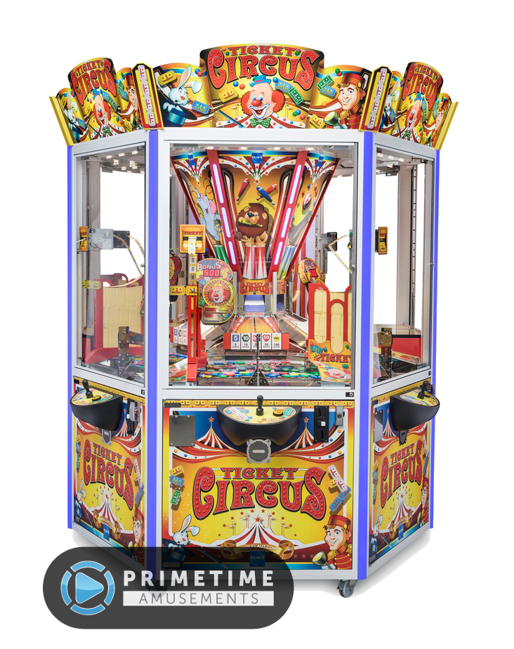 Ticket Circus coin pusher by Elaut USA