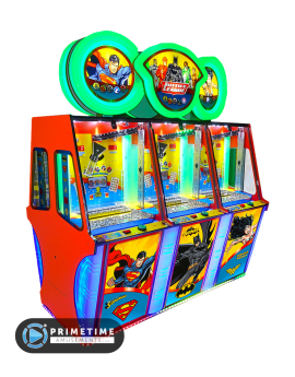 Justice League coin pusher, six-player stations, Coastal Amusements